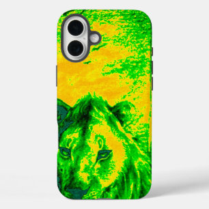 Funda iPhone 16 Plus Impresión fluorescente sobre el arte de la visión
