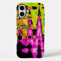 Impresión Poster de arte de Neon Glitch Resumen