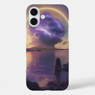 Funda iPhone 16 Plus "Impresionante paisaje surrealista con un feroz Na