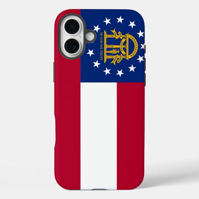 Funda iPhone 16 Plus iPhone 16 Plus Funda-Mate, bandera de Georgia (Reverso )