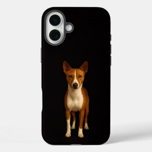 Funda iPhone 16 Plus iPhone 16 Plus Negro 4 Luxe, Perro Basenji Elegant
