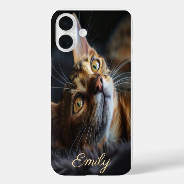 Funda iPhone 16 Plus iPhone personalizable para amantes del gato (Reverso )