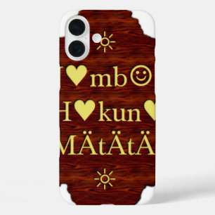 Funda iPhone 16 Plus Jambo Hakuna Matata: Dibujo/gráfico de arte africa