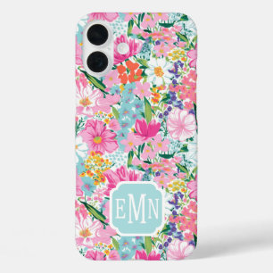 Funda iPhone 16 Plus Jardín Colorido Monogramado