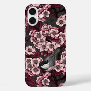 Funda iPhone 16 Plus Jardín de cerezas nocturnas