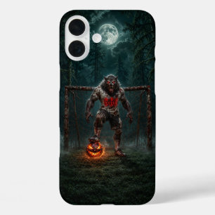 Funda iPhone 16 Plus Jugador de Fútbol Hombre Lobo Arte de Terror de Ha