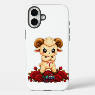 Funda iPhone 16 Plus Kawaii Zodiac Neos Aries