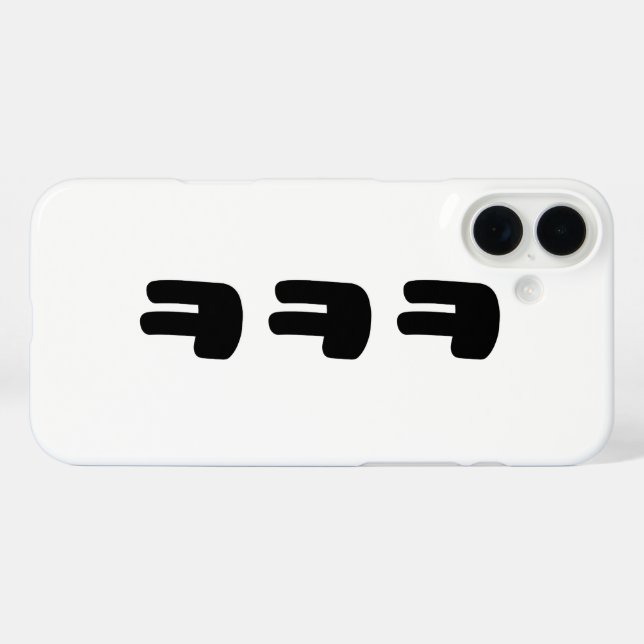 Funda iPhone 16 Plus KEKEKEKEKE ㅋ ㅋ jerga coreana ㅋ (Reverso  (Horizontal))