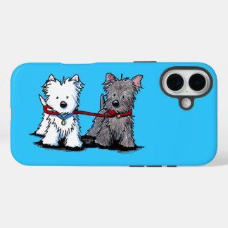 Funda iPhone 16 Plus KiniArt Terrier Walkers