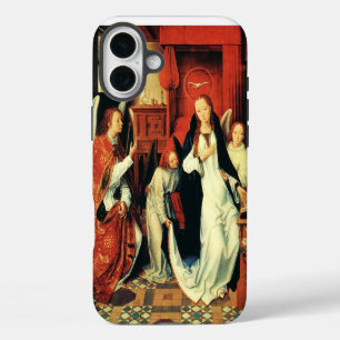 Funda iPhone 16 Plus La Anunciación de la Virgen María por Hans Memling