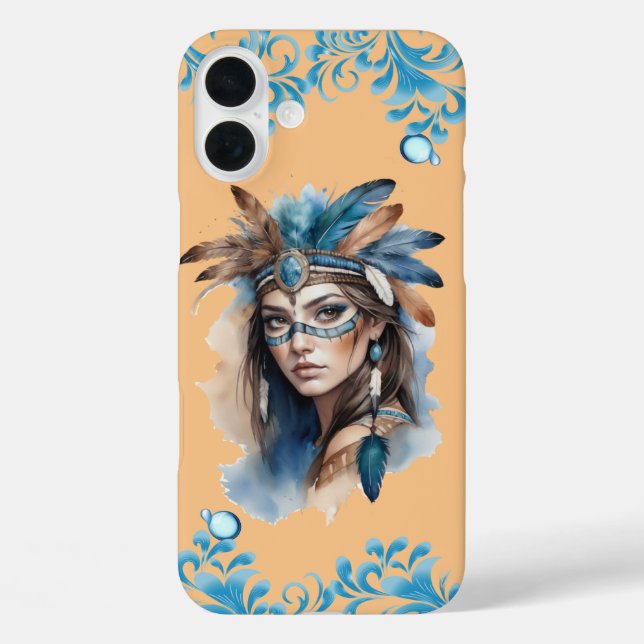 Funda iPhone 16 Plus La belleza tribal de las acuarelas: el espíritu de (Reverso )