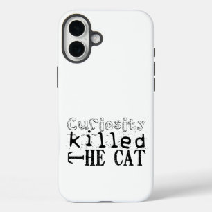 Funda iPhone 16 Plus La curiosidad mató al Gato Popular Proverbio SC