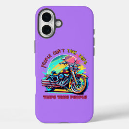 Funda iPhone 16 Plus La gente no hace viajes: Bicicleta estilo retro vi
