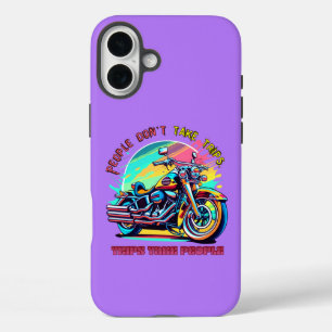 Funda iPhone 16 Plus La gente no hace viajes: Bicicleta estilo retro vi