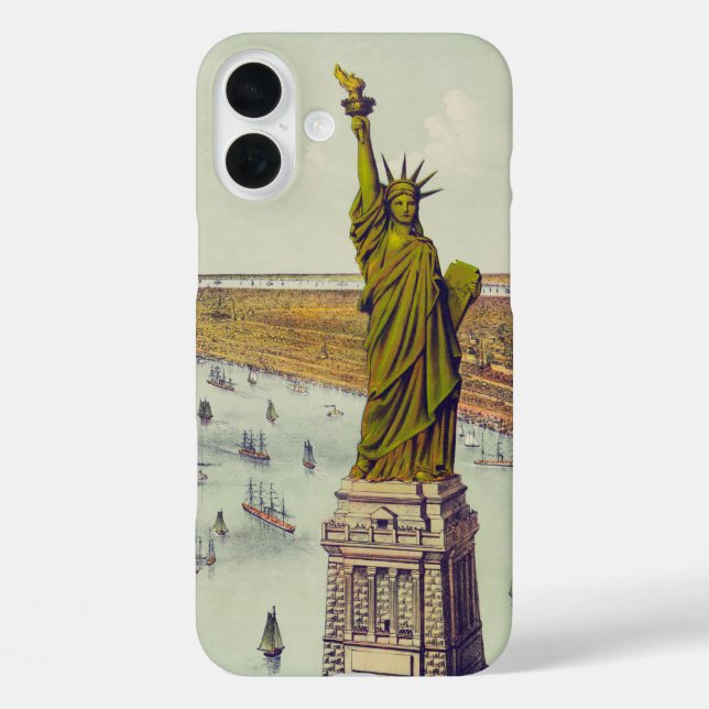 Funda iPhone 16 Plus La Gran Estatua de Bartholdi, Estatua de la Libert (Reverso )