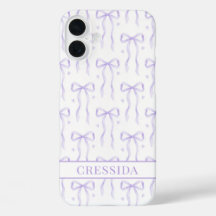 Lazos de Coqueta Morada Monogramados