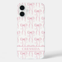 Lazos de Coqueta Rosa Monogramados