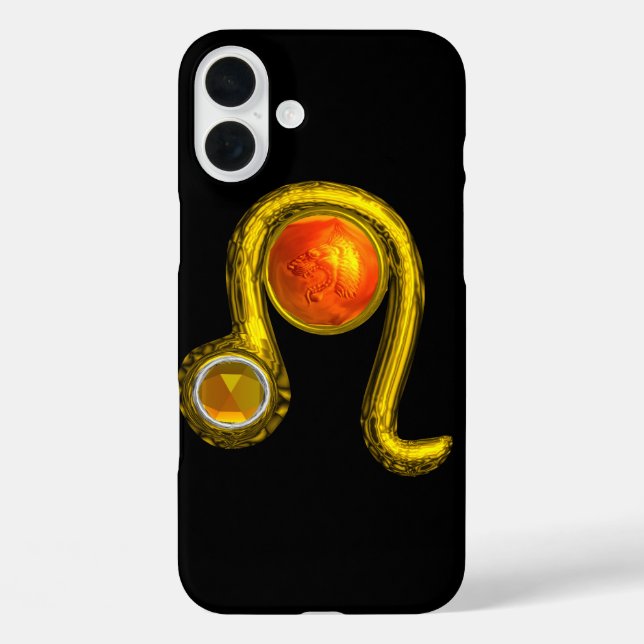 Funda iPhone 16 Plus LEO , Topacio amarillo y oro (Reverso )