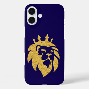 Funda iPhone 16 Plus León con Corona - Estilo Oro 1