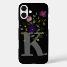 Letra inicial K Plus Diseño floral