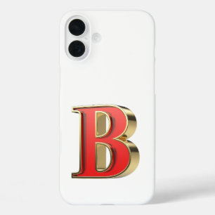Funda iPhone 16 Plus Letra roja de vidrio B