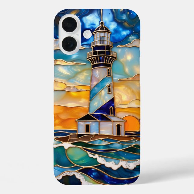 Funda iPhone 16 Plus Lighthouse Ocean Phone Case Coastal Sunset (Reverso )