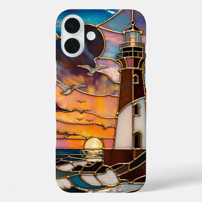 Funda iPhone 16 Plus Lighthouse Sunset Phone Case Coastal Ocean (Reverso )