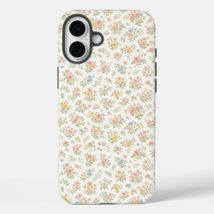 Funda iPhone 16 Plus Lindo patrón floral sin costuras pequeño y delicad