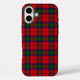 Funda iPhone 16 Plus Lindsay tartan green platillo rojo