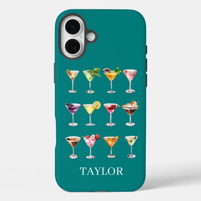 Funda iPhone 16 Plus Locura de Martini Monogramado (Reverso )