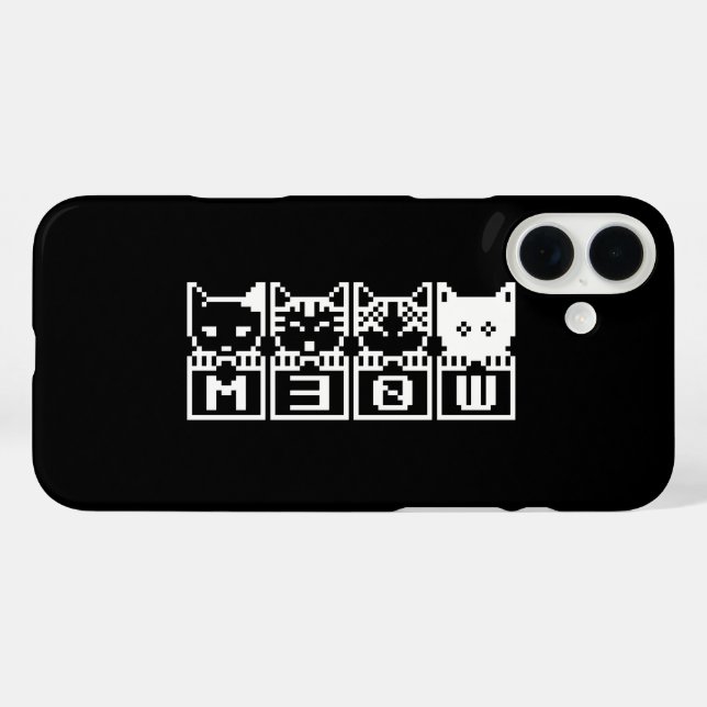 FUNDA iPhone 16 PLUS LOS CATS M30W DE 8 BITS (Reverso  (Horizontal))