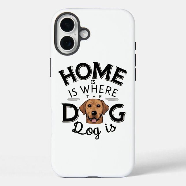 Funda iPhone 16 Plus Los perros hacen su hogar (Reverso )