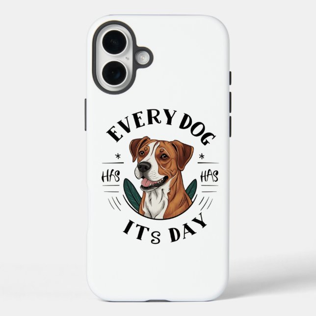 Funda iPhone 16 Plus Los perros merecen gloria (Reverso )