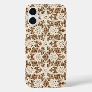 Funda iPhone 16 Plus Lugar antiguo - crema y marrón