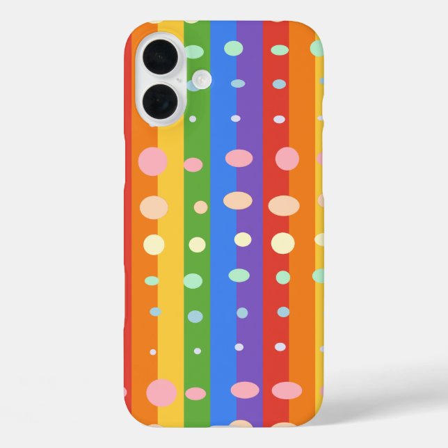 FUNDA iPhone 16 PLUS LUNARIS PUNTOS RAYAS (Reverso )