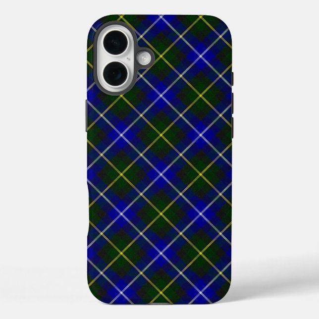 Funda iPhone 16 Plus Macneil de la toallita verde azulada de Barra (Reverso )