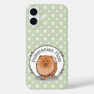 Funda iPhone 16 Plus Mamá panomana Pom Mom (naranja roja)