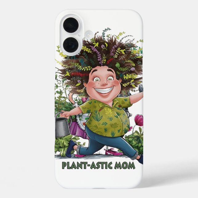 FUNDA iPhone 16 PLUS MAMÁ PLANTÁSTICA (Reverso )