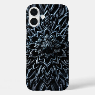 Funda iPhone 16 Plus Mandala de metal oscuro