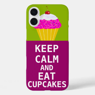 Funda iPhone 16 Plus MANTENER TRANQUILA Y Comer pasteles cambiar de col
