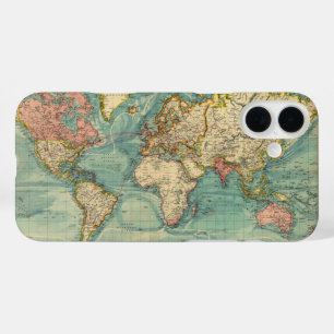Funda iPhone 16 Plus Mapa Mundial Antiguo