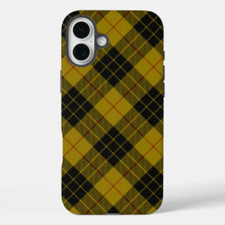 Funda iPhone 16 Plus Maquillaje tartán amarillo chapa