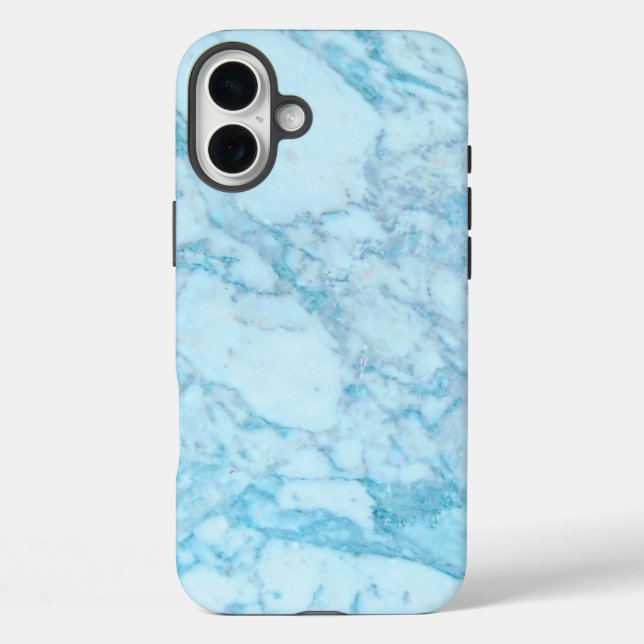 Funda iPhone 16 Plus Marble azul (Reverso )