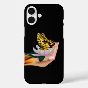 Funda iPhone 16 Plus Mariposa en Lotus Bloom