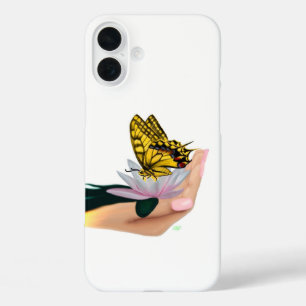 Funda iPhone 16 Plus Mariposa en Lotus Bloom