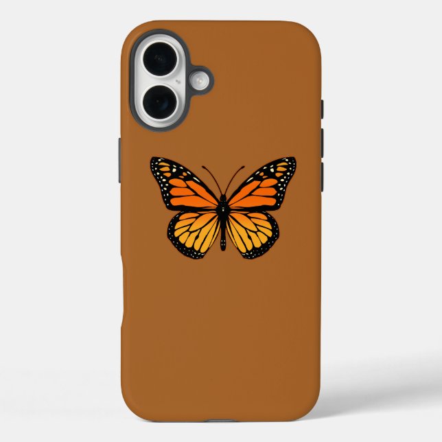 Funda iPhone 16 Plus Mariposa monarca (Reverso )