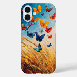 Funda iPhone 16 Plus Mariposas personalizadas en Wheatfield