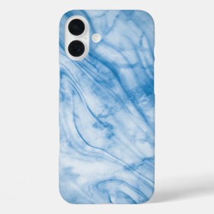 Funda iPhone 16 Plus Mármol Azul Elegante