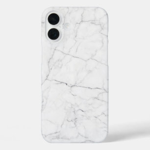 Funda iPhone 16 Plus Mármol blanco elegante