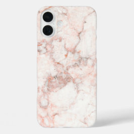 Funda iPhone 16 Plus Mármol blanco Rosa